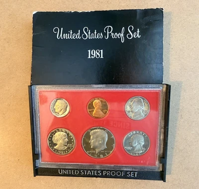 1981-S Proof Set Type 2 Clear “S” All Six Coins Bulbous Serif  S - Image 1 of 4