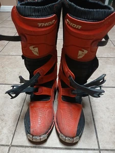 Thor Blitz XP MX Motocross Off Road Boots Mens 11 RED *Pre-Owned Great Condition - Picture 1 of 18
