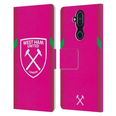 OFFICIAL WEST HAM UNITED FC 2023/24 CREST KIT LEATHER BOOK CASE FOR NOKIA PHONES - Image 1 of 4