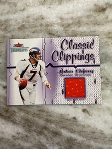 John Elway 2002 Fleer Throwbacks Classic Clippings GU Jersey Relic Broncos - Picture 1 of 4