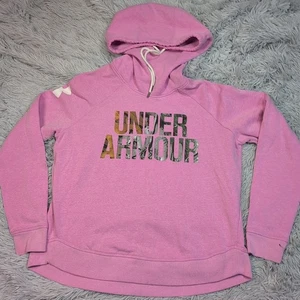 Under Armour Sweatshirt Womens L Pink Hoodie Coldgear Loose Realtree Camo - Picture 1 of 11