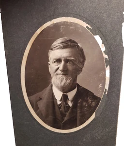 Nehemiah Fancher bärtiger Gentleman Greenup Illinois Bürgerkrieg Veteran Foto - Bild 1 von 4