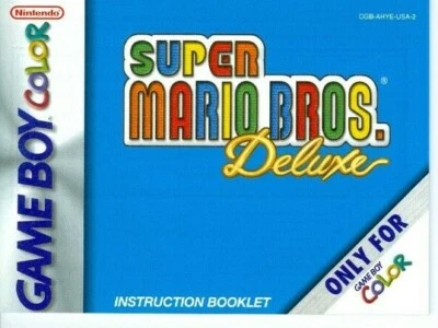 Nintendo Game Boy Color Super Mario Bros Deluxe Instruction Manual ONLY - Image 1 of 2