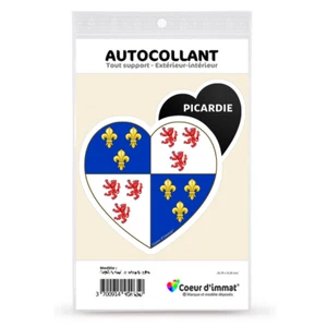 Aufkleber Sticker Herz Ich liebe die Picardie - Wappen - Bild 1 von 6