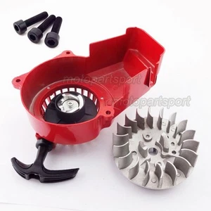 Alloy Pull Start Recoil Starter Flywheel For 47cc 49cc Mini ATV Pocket Dirt Bike - Picture 1 of 6