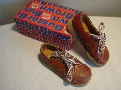 Zapatos de Niña de Cuero "Pimienta" Marrón Buster De Colección - Color Marrón - Talla 6 D Nuevos en Caja Foto 1 de 2