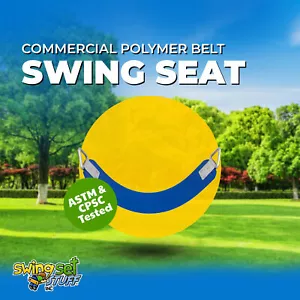 SWING SET STUFF COMMERCIAL POLYMER BELT SEAT BLUE child playground wooden 0130 - Picture 1 of 11