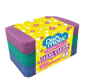Dishmatic Essential Silicone Scourer (3-Pack) - Picture 1 of 1