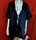 New With Tags Victoria?S Secret Angels Robe, Black Satin, Short, Size: One Size
