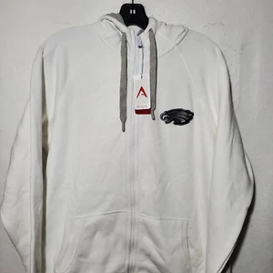 Philadelphia Eagles Sweatshirt Men Women Large White Full Zip Antigua Hoodie NWT - Picture 1 of 13