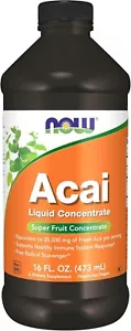 Now Acai Liquid Concentrate Support Healthy Immune System 473ml - Picture 1 of 7