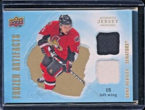 2008-09 Upper Deck Frozen Artifacts Gold Dual 2 Colour Jersey Dany Heatley 53/75