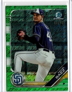MICHAEL BAEZ San Diego Padres 2019 Topps Bowman CHROME GREEN SHIMMER #46/99 - Picture 1 of 2