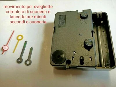 Meccanismo , movimento SVEGLIA quarzo completo lancette Quadrato o Tondo UTS