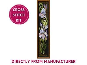 RIOLIS Counted Cross Stich Kit 841 Irises- Purple Flowers- Long Elegant Floral - Picture 1 of 3