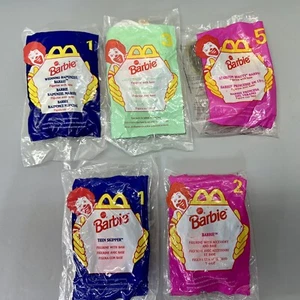 5 Stück ~ McDonalds Happy Meal ~ Barbie - 1996 #1 #3 #5 und 1998 #1 #2 - Bild 1 von 2