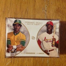 Rickey Henderson & Lou Brock HOF DYNAMIC DUALS 2018 TOPPS ON-DEMAND