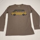 Marmot Mens Long Sleeve T Shirt Size Small Van Life Brown Organic Cotton