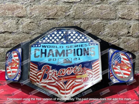 Atlanta Braves Championship Belt 2mm Brass Cover