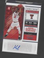 KEENAN EVANS 2018-19 PANINI CONTENDERS DRAFT COLLEGE TICKET ROOKIE AUTO #98