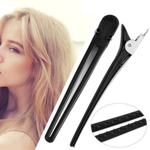 12 Stück Haarschneideklammer schwarz Metall Friseur Friseur Salon Klemme Clips - Bild 1 von 9