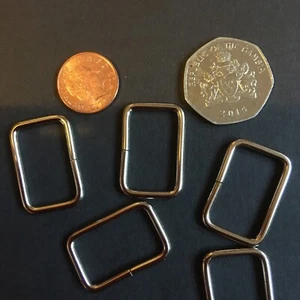 10 X 25 mm Metal Oblong webbing Non-Welded Durable Fasteners Buckles Uk Seller - Picture 1 of 2