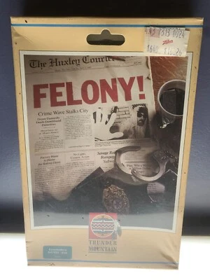 Felony! Thunder Mountain 1984 SEALED C64/128 Rare Mystery Video Game NIB C64 - Image 1 of 4