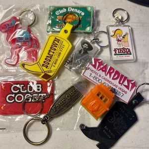 10 Las Vegas Keychains Sahara Four Queens Stardust Fiesta Silver City Boomtown - Picture 1 of 5