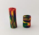 Dreadlock Beads (2) Dread Loc Jewelry Rainbow Dready for Medium Thick Dreads