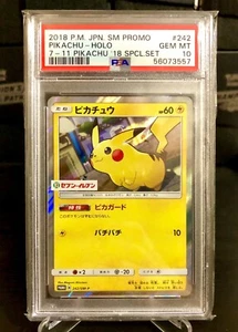 Pokemon Pikachu 7-11 Japanese Promo - 242/SM-P - PSA 10 Gem Mint - Picture 1 of 2