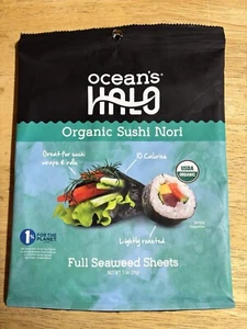 Ocean's Halo, Organic Sushi Nori Seaweed, 10 Sheets Per Pack - Picture 1 of 5