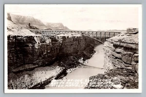 Marble Canyon Arizona Navajo Bridge Colorado Echt Foto Postkarte RPPC 1930-50  - Bild 1 von 2