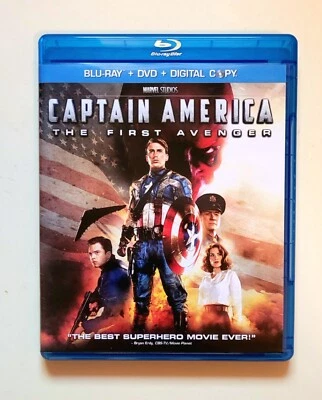 Captain The First Avenger Blu Ray + DVD Action Adventure 2011 PG13 Free Shipping - Image 1 of 3