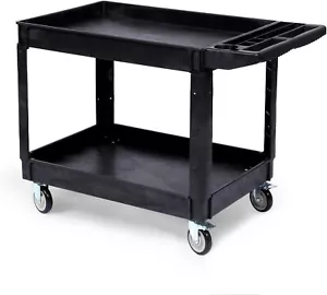 40.5"X 17.7" Service Utility Cart 2-Shelf 550LBS Rolling Cart Swivel Wheels - Picture 1 of 7