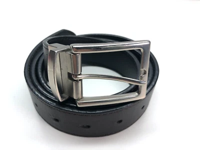 Двусторонний ремень для платья Dockers черный коричневый мужской размер L 38-40 искусственная кожа 1 3/8 дюйма - Изображение 1 из 4