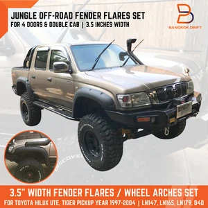 3.5" Jungle Fender Flares For Toyota Hilux Tiger Pickup D4D 1997-2004 Double Cab - Picture 1 of 9