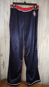 Coca Cola Track Pants Women XL Red Navy Blue REVERSIBLE Elastic Waist Activewear - Picture 1 of 12