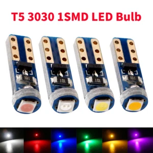100Pcs T5 PCB 3030 1SMD 18 37 70 1 LED Dashboard Cluster Gauge Lights Bulbs 12V - Picture 1 of 17