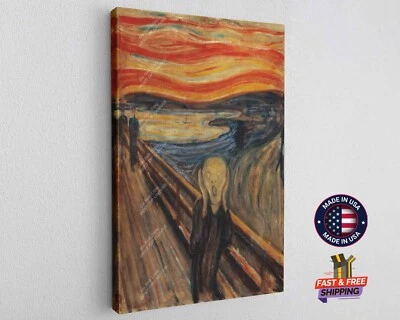 The Scream Edvard Munch The Scream of Nature 1893 Canvas Décor Art Print Room - Image 1 of 4