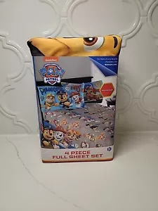 NEW Nickelodeon Paw Patrol 4-Piece Twin Sheet Set Microfiber Fitted Flat - Picture 1 of 5