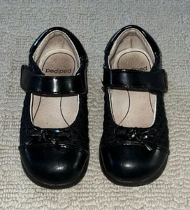 Pediped Flex Naomi Black Toddler Mary Jane Shoes - Size 8.5 / EU 25 - Picture 1 of 5