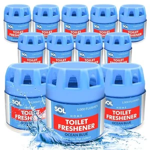 6-15pk Toilet Bowl Freshener 1000 Flushes Blue Cistern Block Limescale Cleaner - Picture 1 of 19