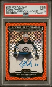 Dylan Samberg OPC Platinum Rookie Auto #R-DS Orange Checkers /15 PSA 9 - Picture 1 of 2