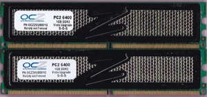 2GB 2x1GB OCZ OCZ2VU8001G DDR2-800 PC2-6400 Performance Ram Memory Kit Gamer - Picture 1 of 2