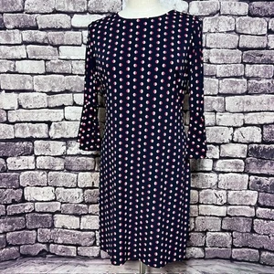 Tommy Hilfiger dunkelblau, rot & weiß 3/4 Ärmel Kleid Größe 8 - Bild 1 von 10