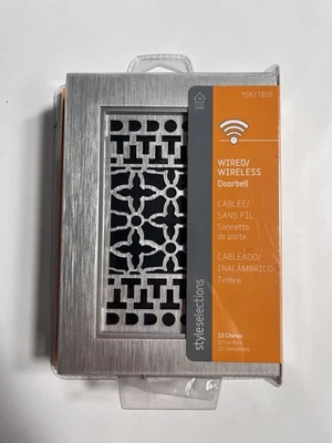 Style Selections Brushed Nickel Wired or Wireless Doorbell Chime #0827855 - Image 1 of 2