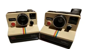 2 POLAROID LAND CAMERA ONE STEP SEARS SPECIAL RAINBOW STRIPE ungetestet - Bild 1 von 7