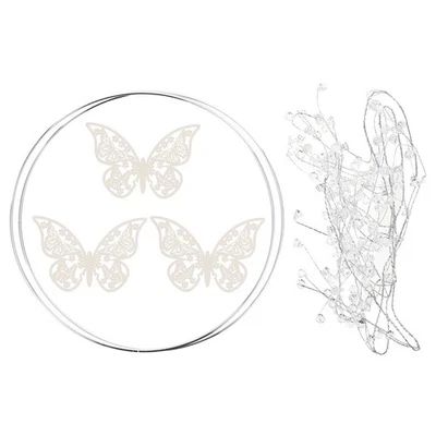 1 set di ferro da forno di strass per la cottura della torta di decors (argento) - Immagine 1 di 4