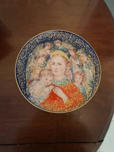 10" Teller "Engelsbotschaft" Weihnachtsteller 1985 Porzellan - Edna Heibel - COA - Bild 1 von 3