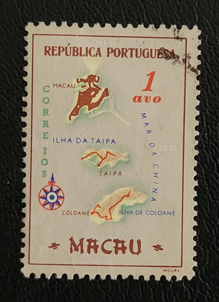 Mapa temprano PORTUGAL MACAO 1956 edición bien usado 1 avo Foto 1 de 1